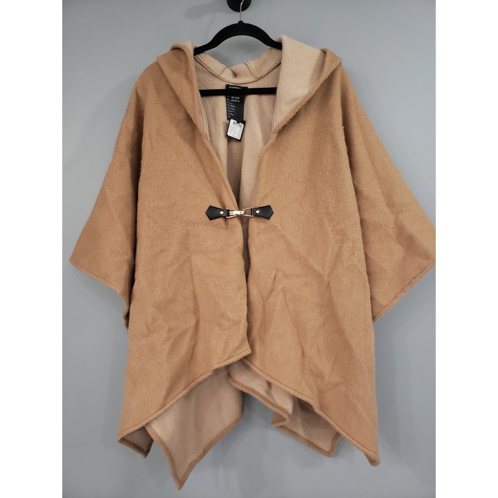 NWT Club Monaco Hooded Cape Poncho Camel Khaki - WOOL BLEND overcoat